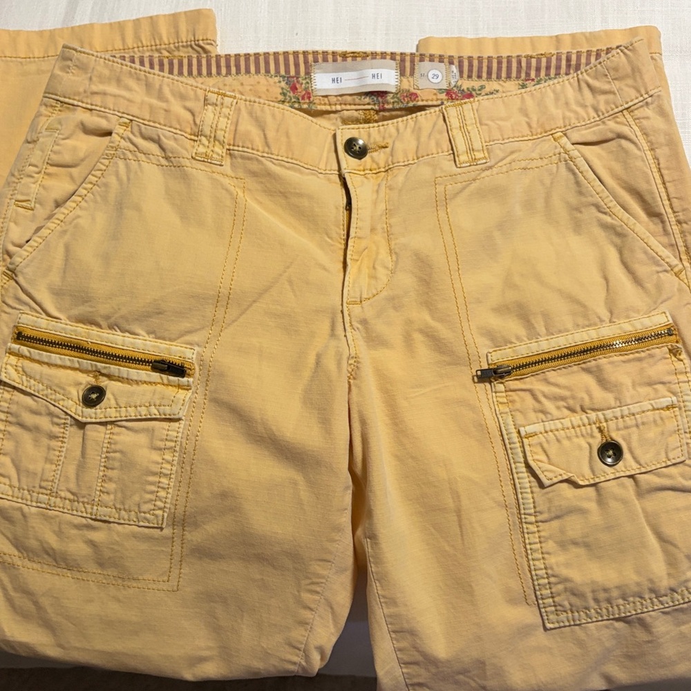 Anthropologie Hei Hei Pants Womens 29 Khaki The Wanderer Straight - Picture 4 of 6